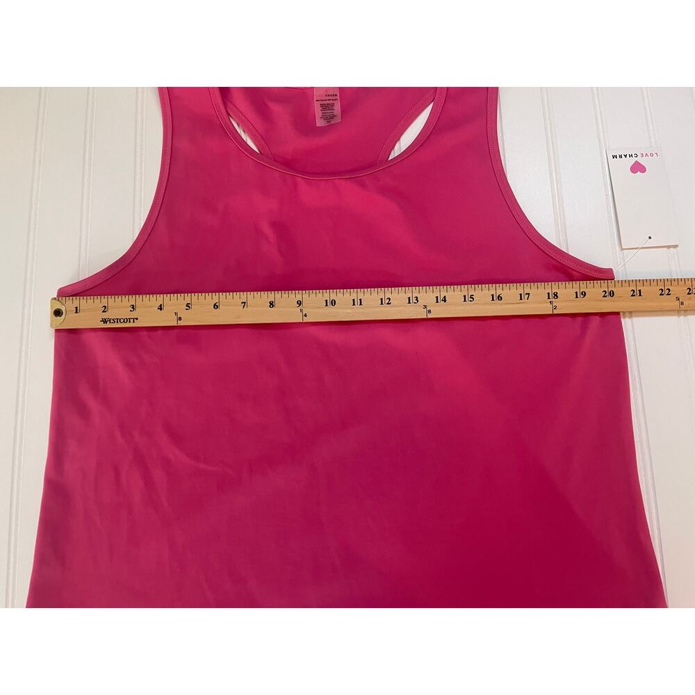 NWT Love Charm Hot Pink Racerback Tank Top Activewear - Size Women's 3XL - Picture 4 of 5